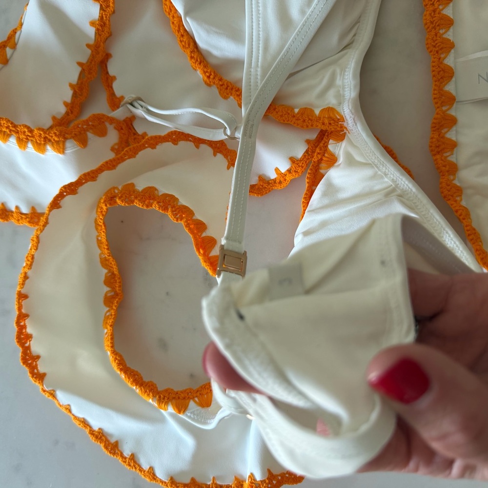 Zimmermann White and Orange Bikini - Picture 3 of 6